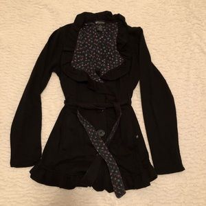 Long ruffled sweater